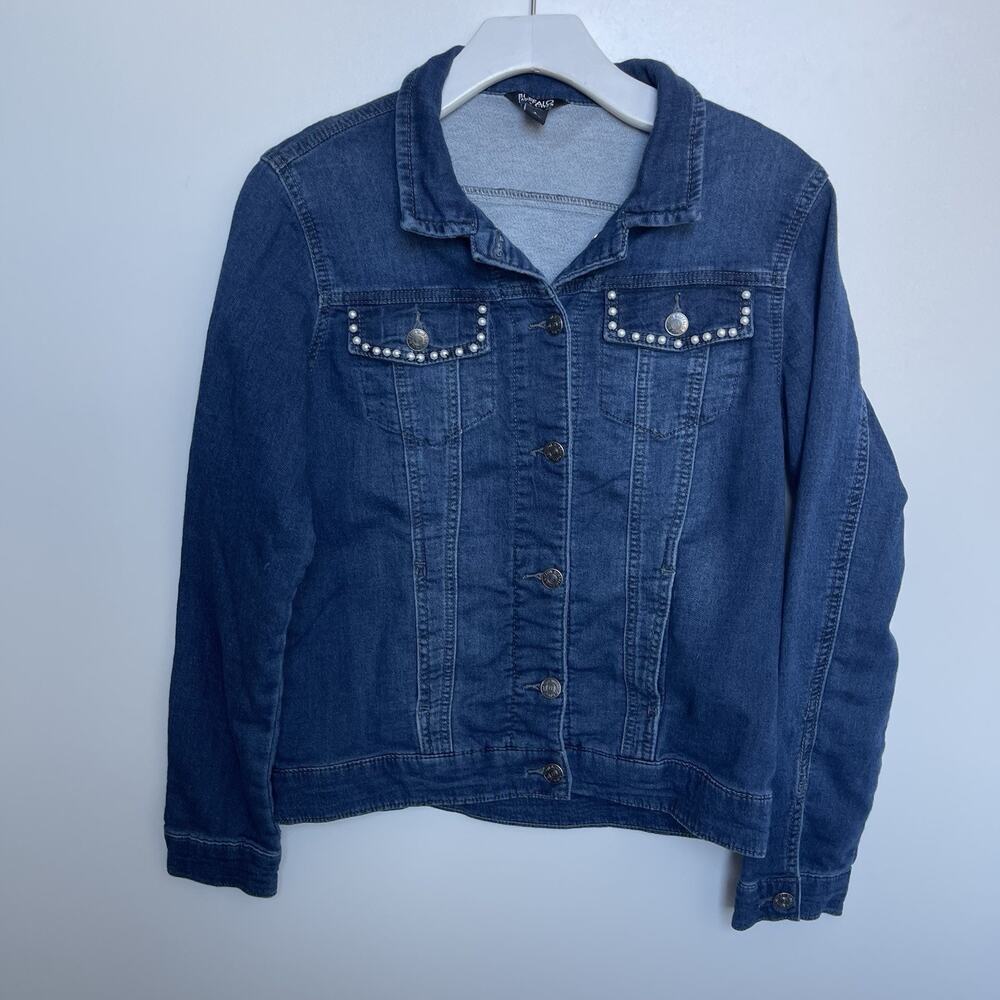 Buffalo David Bitton Women's Denim Jacket Size S, Blue W Decoration Long Sleeve